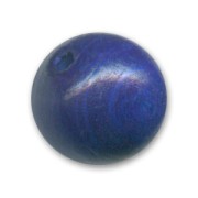 Wooden round beads 15mm Blue x5|raw }}