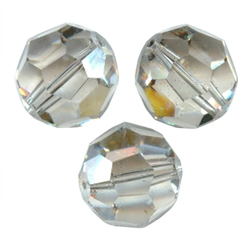 Round beads PureCrystal 5000 4 mm - Crystal Silver Shade x20