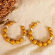 12mm Opaque resin bead - Terracotta x1