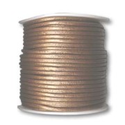Leather cord 3mm Metallic Bronze x 25m