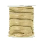 - Leather cord 2mm Metallic Cream x 25m Leather cord 2mm Metallic Cream x 25m