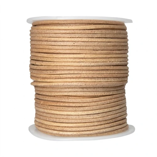 Leather cord 1mm Natural x 25m
