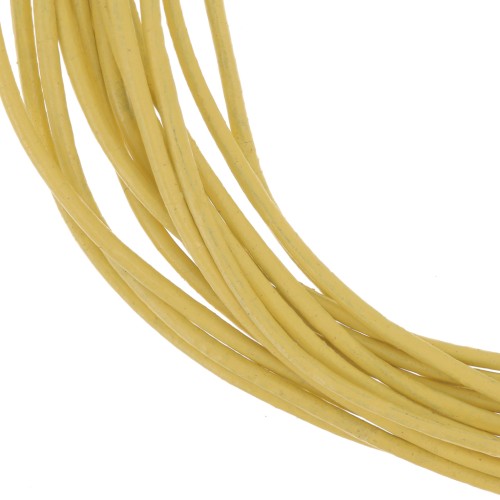 Leather cord 1mm Yellow x 3m