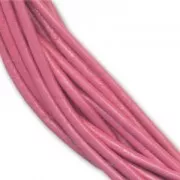 Leather cord 1mm Raspberry x 3m