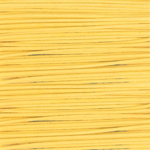 Cotton waxed cord 1mm Yellow x5m