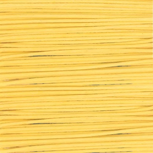 Cotton waxed cord 1mm Yellow x5m