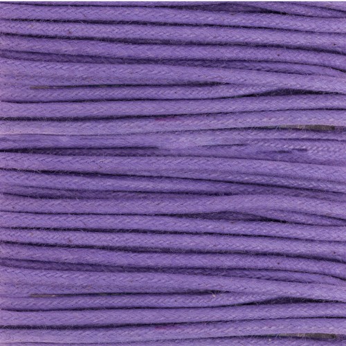 Cotton waxed cord 2mm Purple x5m