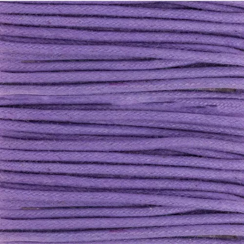 Cotton waxed cord 2mm Purple x5m
