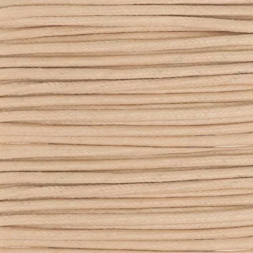 Cotton waxed cord 2mm Beige x5m