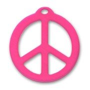 Peace pendant 42mm Hot Pink x1|raw }}