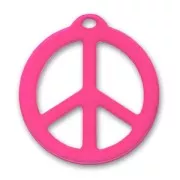 Peace pendant 42mm Hot Pink x1