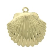 22x24mm Shell charm - Gold plated 3 microns x1|raw }}