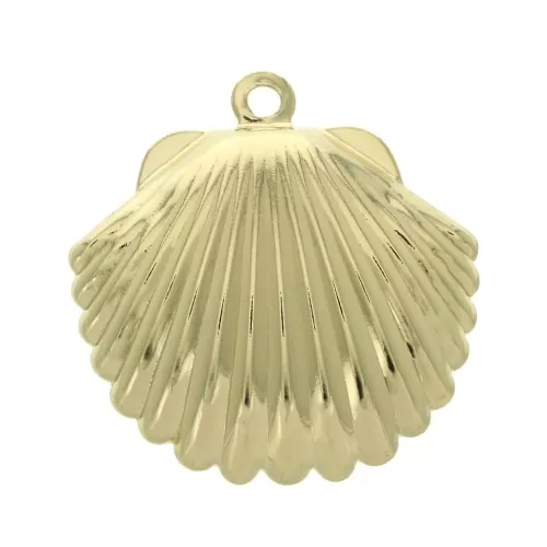22x24mm Shell charm - Gold plated 3 microns x1
