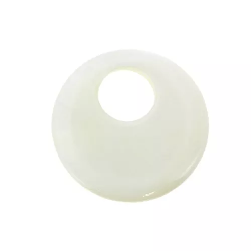 20mm Mother-of-pearl round pendant - sequin - Natural x1