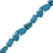 9mm Irregular Tinted Howlite Bead - Turquoise x1