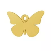 9x14mm 925 Sterling Silver Butterfly Charm with fine gold plating x1