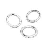 3x0.4mm 925 Sterling Silver Open Jump Rings x20