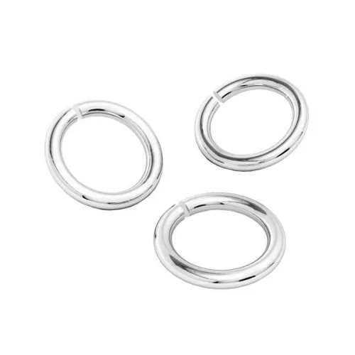 3x0.4mm 925 Sterling Silver Open Jump Rings x20