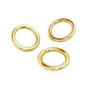 3x0.5mm 925 Sterling Silver Open Jump Rings - Fine Gold Plated x25|raw }}