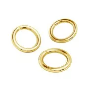 3x0.5mm 925 Sterling Silver Open Jump Rings - Fine Gold Plated x25