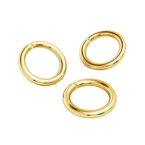 3x0.5mm 925 Sterling Silver Open Jump Rings - Fine Gold Plated x25