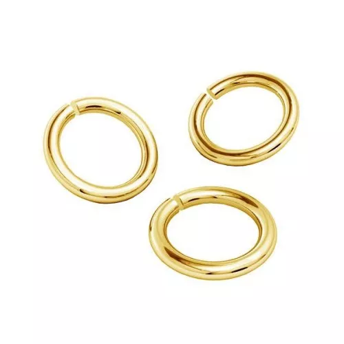 3x0.5mm 925 Sterling Silver Open Jump Rings - Fine Gold Plated x25