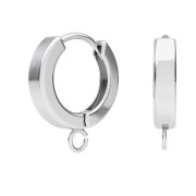 13mm 925 Sterling Silver Leverback earrings with open ring x2|raw }}
