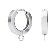 13mm 925 Sterling Silver Leverback earrings with open ring x2