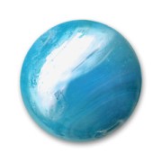 Flat round bead 18mm Iridescent Turquoise x1