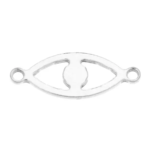 7x18.5mm 925 Sterling Silver Lucky eye spacer by Perles & co x1