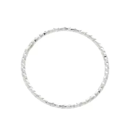 16.5mm 925 Sterling Silver Closed diamond effect ring x1