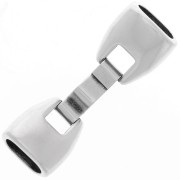 Fastening clasp for leather Regaliz Antique Silver Plating x1|raw }}