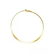 30mm Gold Filled Round Flattened Hoop Earrings to decorate x2