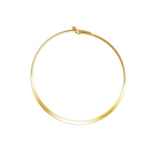 30mm Gold Filled Round Flattened Hoop Earrings to decorate x2