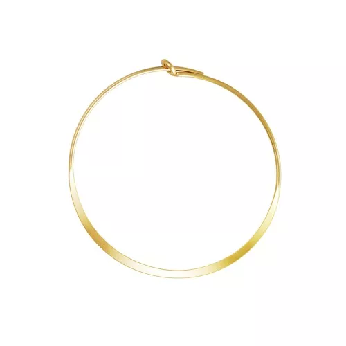 30mm Gold Filled Round Flattened Hoop Earrings to decorate x2