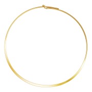 44mm Gold Filled Round Flattened Hoop Earrings to decorate x2|raw }}