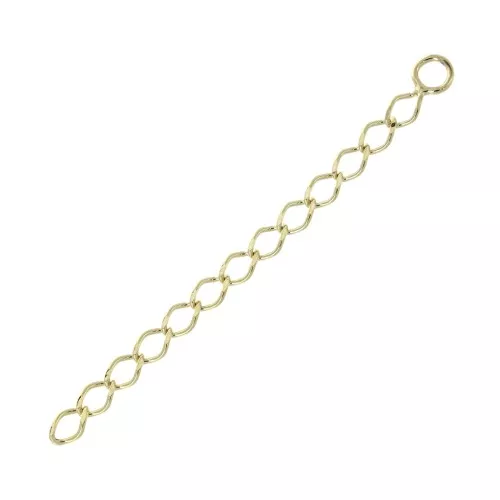 50mm Rombo Mesh Extension Chain - Gold Plated 3 micron x1