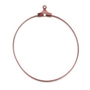 Earring hoops 40mm Old copper tone x2