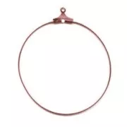 Earring hoops 40mm Old copper tone x2