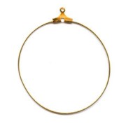 Earring hoops 30mm fine Gold plated x2