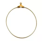 Earring hoops 30mm fine Gold plated x2