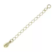 60mm Rombo Mesh Extension Chain with a drop - Gold Plated 3 micron x1