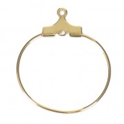 Earring hoops 20mm fine Gold plated x2|raw }}