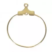Earring hoops 20mm fine Gold plated x2