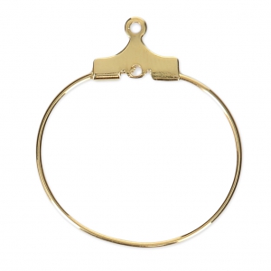Earring hoops 20mm fine Gold plated x2