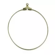 Earring hoops 20mm Bronze tone x2