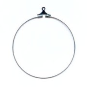 Earring hoops 20mm fine silver plating x2|raw }}