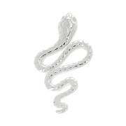 24.5x14mm 925 Sterling Silver snake Pendant with closed ring x1|raw }}