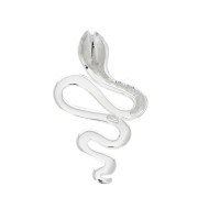 24.5x14mm 925 Sterling Silver snake Pendant with closed ring x1