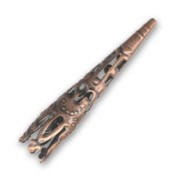 Filigree cone 9x40mm Old copper tone x1